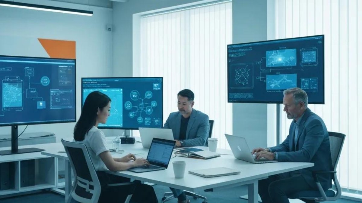 Secure business network environment with professionals and digital security elements