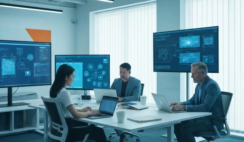 Secure business network environment with professionals and digital security elements