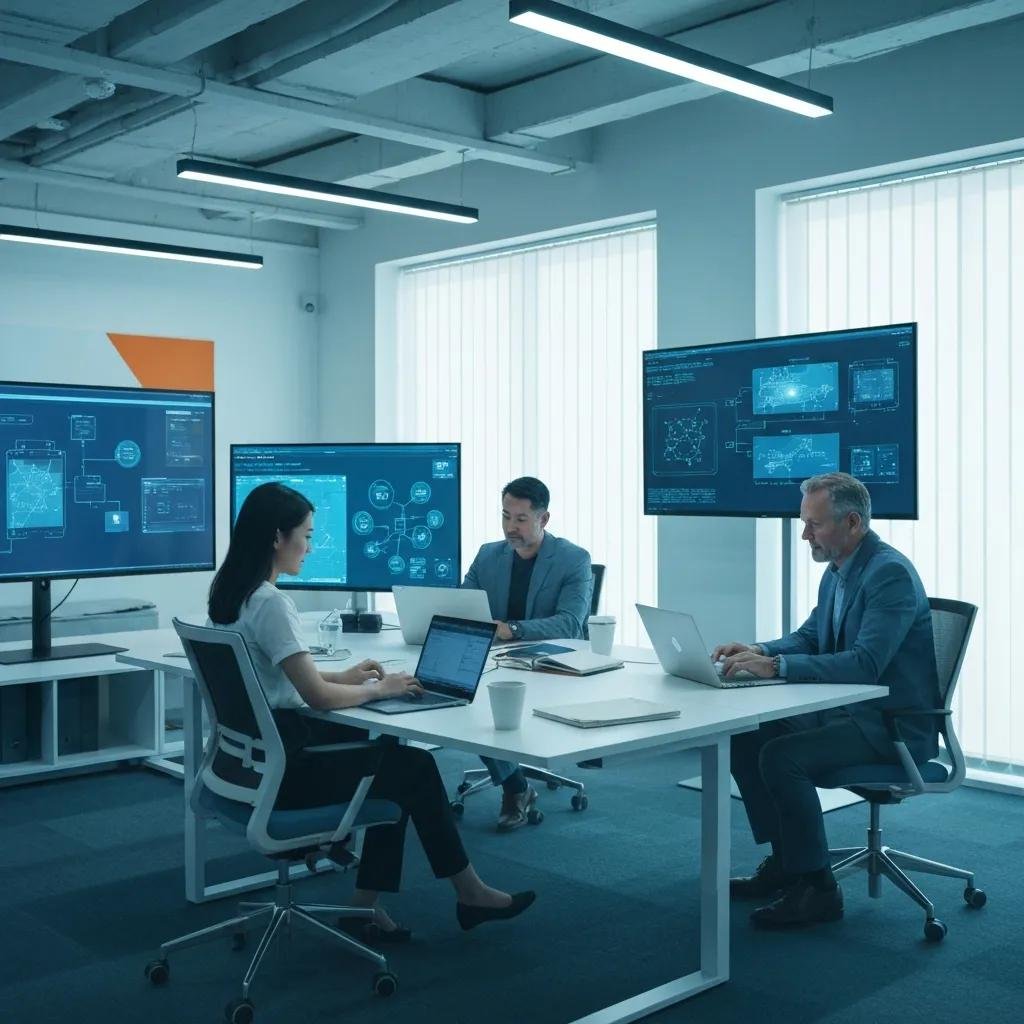 Secure business network environment with professionals and digital security elements