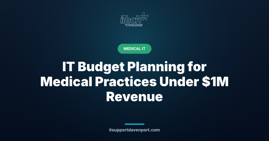 IT Budget Planning for Medical Practices Under $1M Revenue — iTech Plus