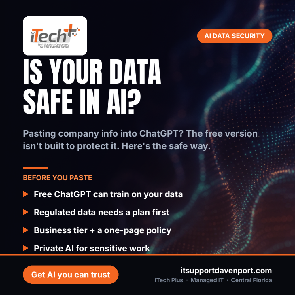 Is your business data safe in ChatGPT - Central Florida AI consulting