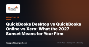 QuickBooks Desktop vs QuickBooks Online vs Xero: What the 2027 Sunset Means for Your Firm — iTech Plus, managed IT & cybersecurity in Central Florida
